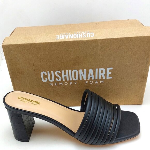 CUSHIONAIRE Women's Irma Strappy Block Heel Sandal +Memory Foam - Picture 14 of 14